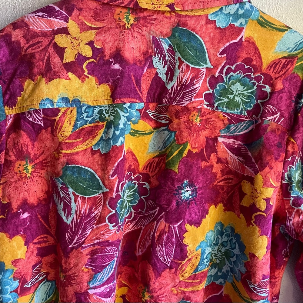 Coldwater Creek Tropical Floral Print Heavyweight Canvas Jacket. Size 1X - Picture 8 of 13